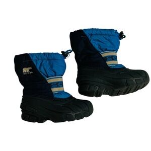 Sorel Kids' Blue and Black Snow Boots